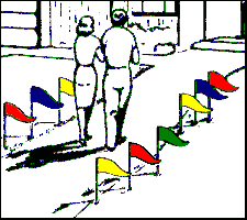 Sidewalk Attention Flags