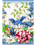[Garden Bouquet Bluebird Banner]