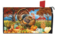 [Turkey and Pumpkins Mailbox Cover]