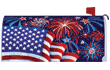 [Fireworks and Flag Mailbox Cover]