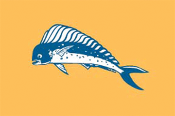 Dolphin fisherman's catch flag