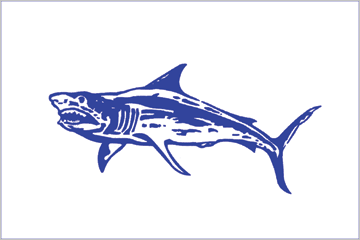 Mako Shark fisherman's catch flag