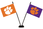 [Clemson University Desk Flag Set]