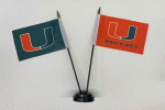 [University of Miami Desk Flag Set]