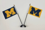[University of Michigan Desk Flag Set]