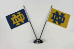 [University of Notre Dame Desk Flag Set]