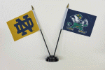 [University of Notre Dame Desk Flag Set]