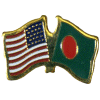 [U.S. & Bangladesh Flag Pin]