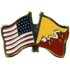 [U.S. & Bhutan Flag Pin]