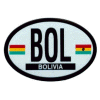 [Bolivia Oval Reflective Decal]