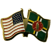 [U.S. & Dominica Flag Pin]
