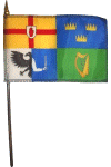 Ireland Four Provinces 4x6 inch Stick flag