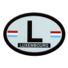 [Luxembourg Oval Reflective Decal]