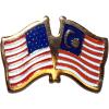 [U.S. & Malaysia Flag Pin]