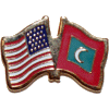 [U.S. & Maldives Flag Pin]