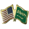 [U.S. & Saudi Arabia Flag Pin]