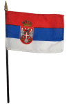 Serbia 4x6 inch desk flag