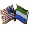 [U.S. & Sierra Leone Flag Pin]
