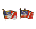 [United States Flag Post Earrings]