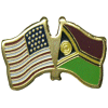 [U.S. & Vanuatu Flag Pin]