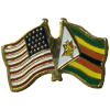 [U.S. & Zimbabwe Flag Pin]
