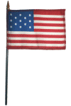 U.S. 13 Star Hopkinson Desk Flag