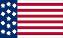 13 star Shaw (Long) U.S. flag