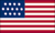 13 star Shaw (red 1st stripe) U.S. flag