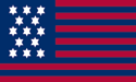 13 star Yorktown Simcoe U.S. flag