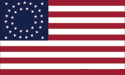 35 star Round U.S. flag