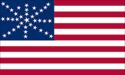 37 star Starburst Pattern U.S. flag