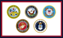 [Military 5 Logos flag]
