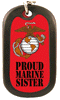 [Marine Corps Proud Sister Dog Tag]