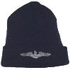 [Navy Submarine Silver Knit Watch Cap]