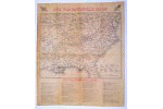 [Civil War Battlefield Map Parchment Document]