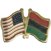 [U.S. & Afro American Flag Pin]
