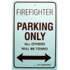 [Firefighter Parking Sign]
