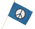 Peace Sign stick flags