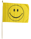 Smiley Face 12x18 Stick flag