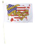 Welcome Home Map Stick flag