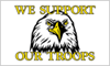 We Support Our Troops Eagle 3x5' flag