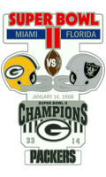 Super Bowl 2 XL Champion Packers Trophy Pin