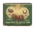Super Bowl 3 Dueling Helmets Stamp Pin