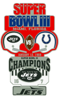 Super Bowl 3 XL Champion Jets Trophy Pin