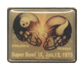 Super Bowl 9 Dueling Helmets Stamp Pin