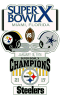 Super Bowl 10 XL Champion Steelers Trophy Pin