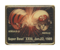 Super Bowl 26 Dueling Helmets Stamp Pin