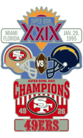 Super Bowl 29 XL Champion 49'ers Trophy Pin