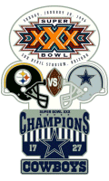 Super Bowl 30 XL Champion Cowboys Trophy Pin
