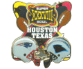 Super Bowl 38 Champs Dueling Helmets Pin